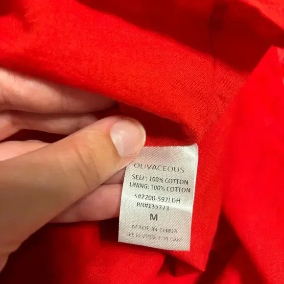 Floral sleveless babydoll boutique dress two Cumberland pink red flowers Size M - Picture 6 of 6